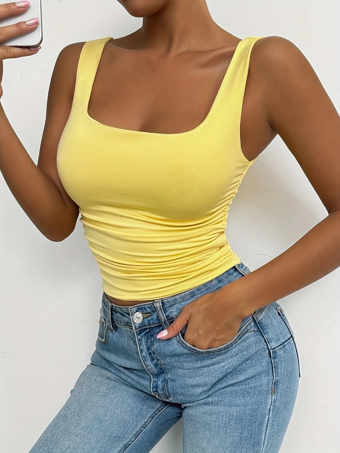 Débardeur Jaune Slim