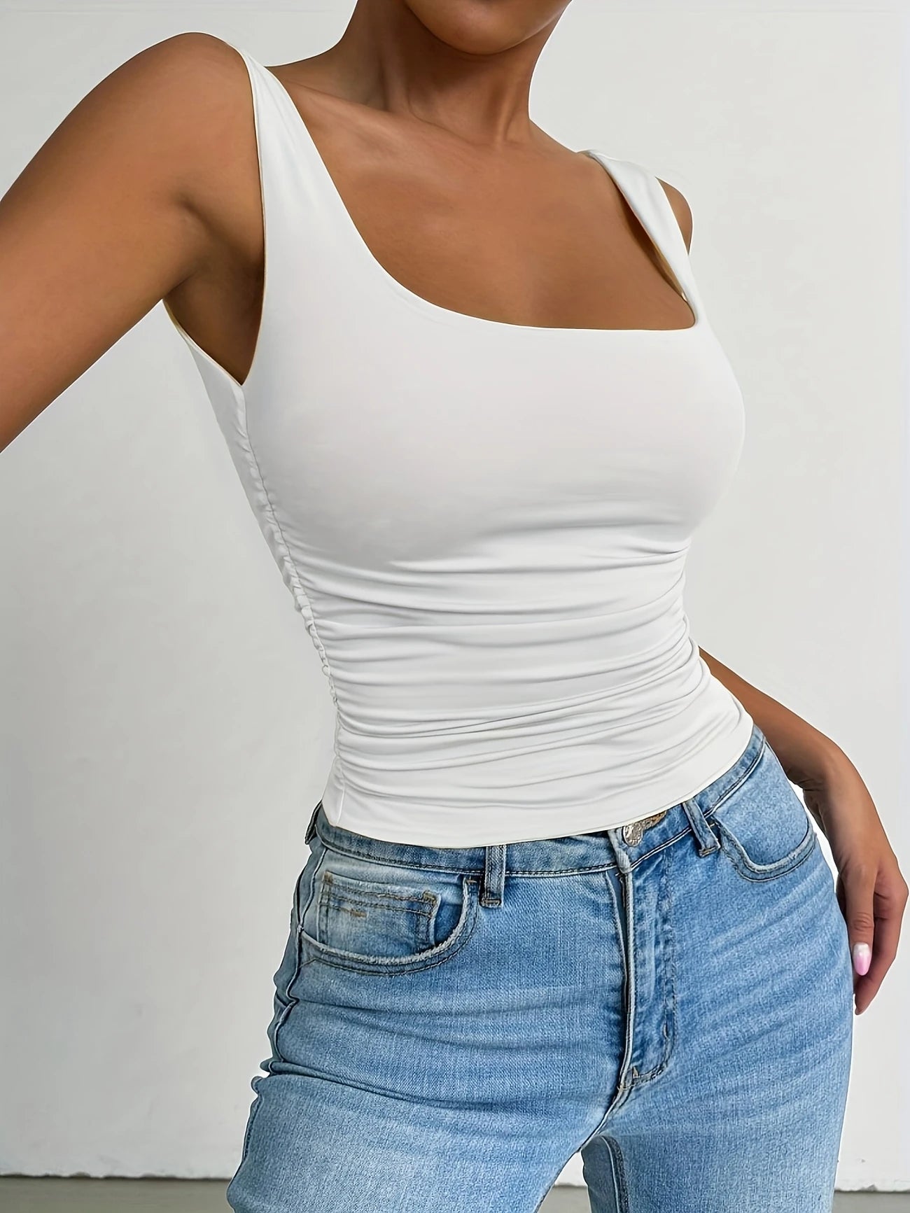 Débardeur Blanc Slim