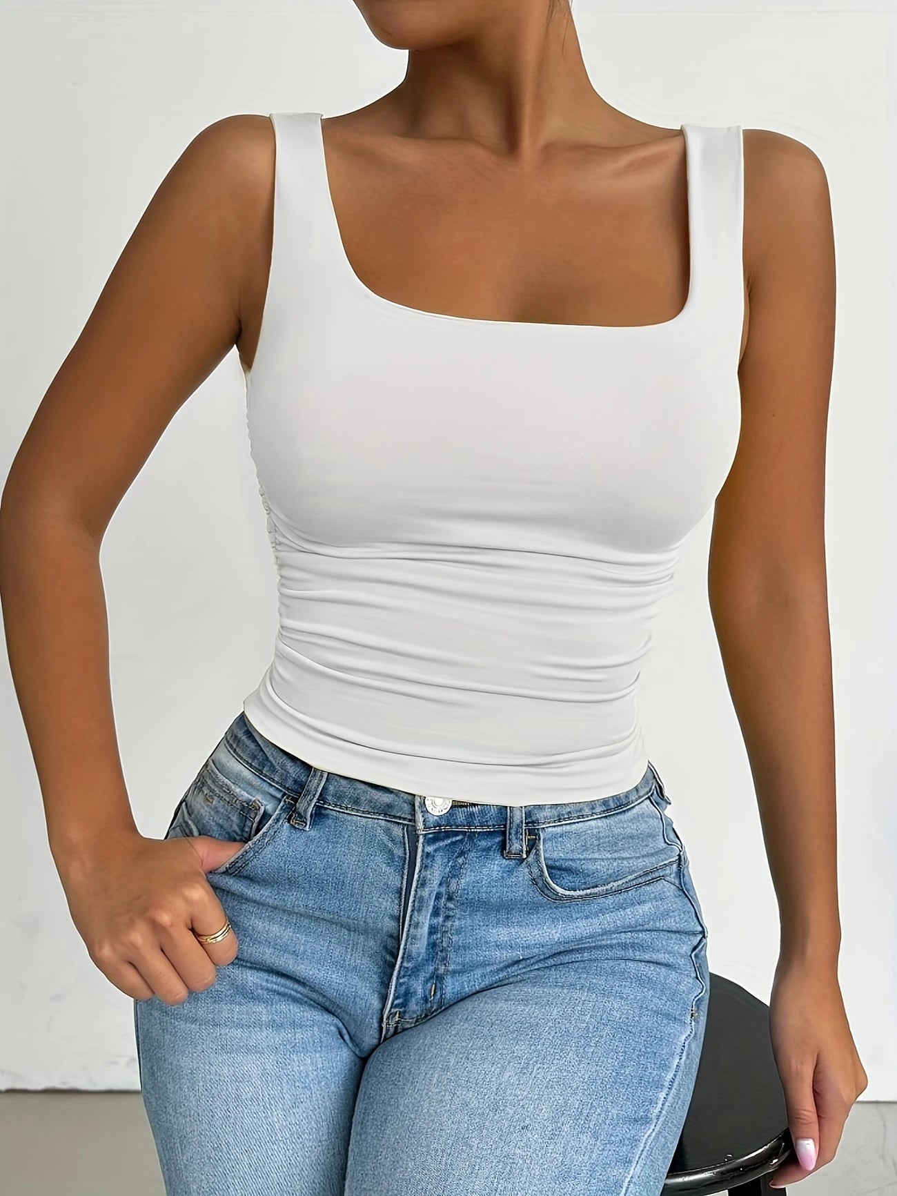 Débardeur Blanc Slim