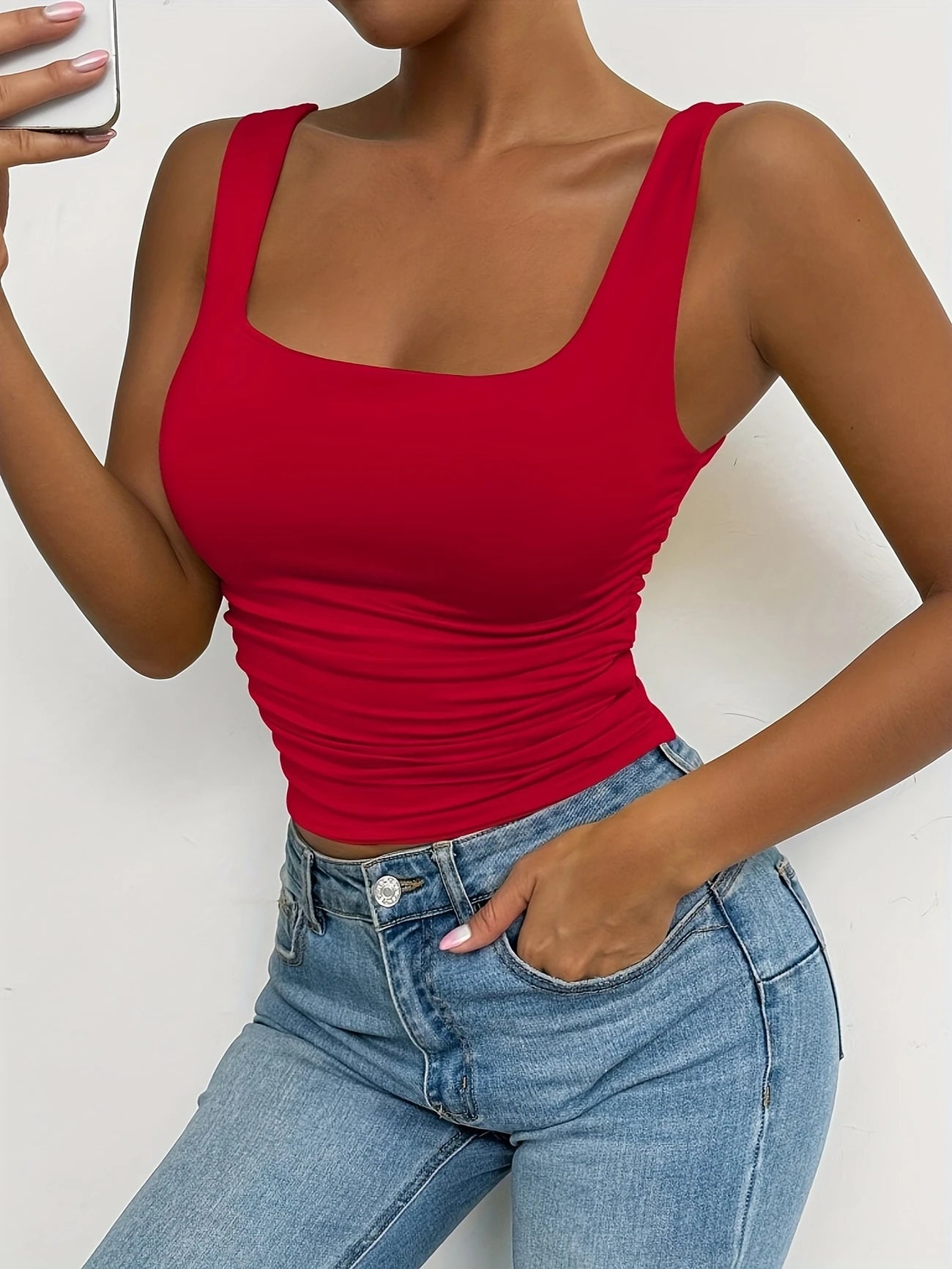 Débardeur Rouge Slim