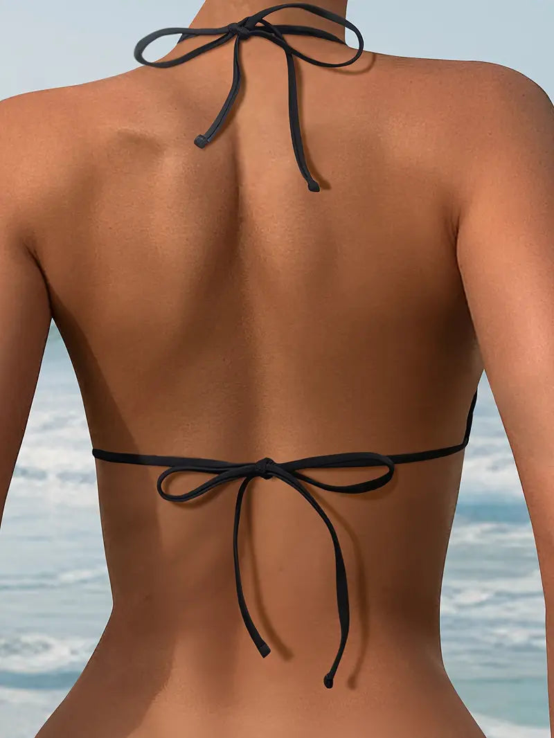 Bikini à Ficelles Noir