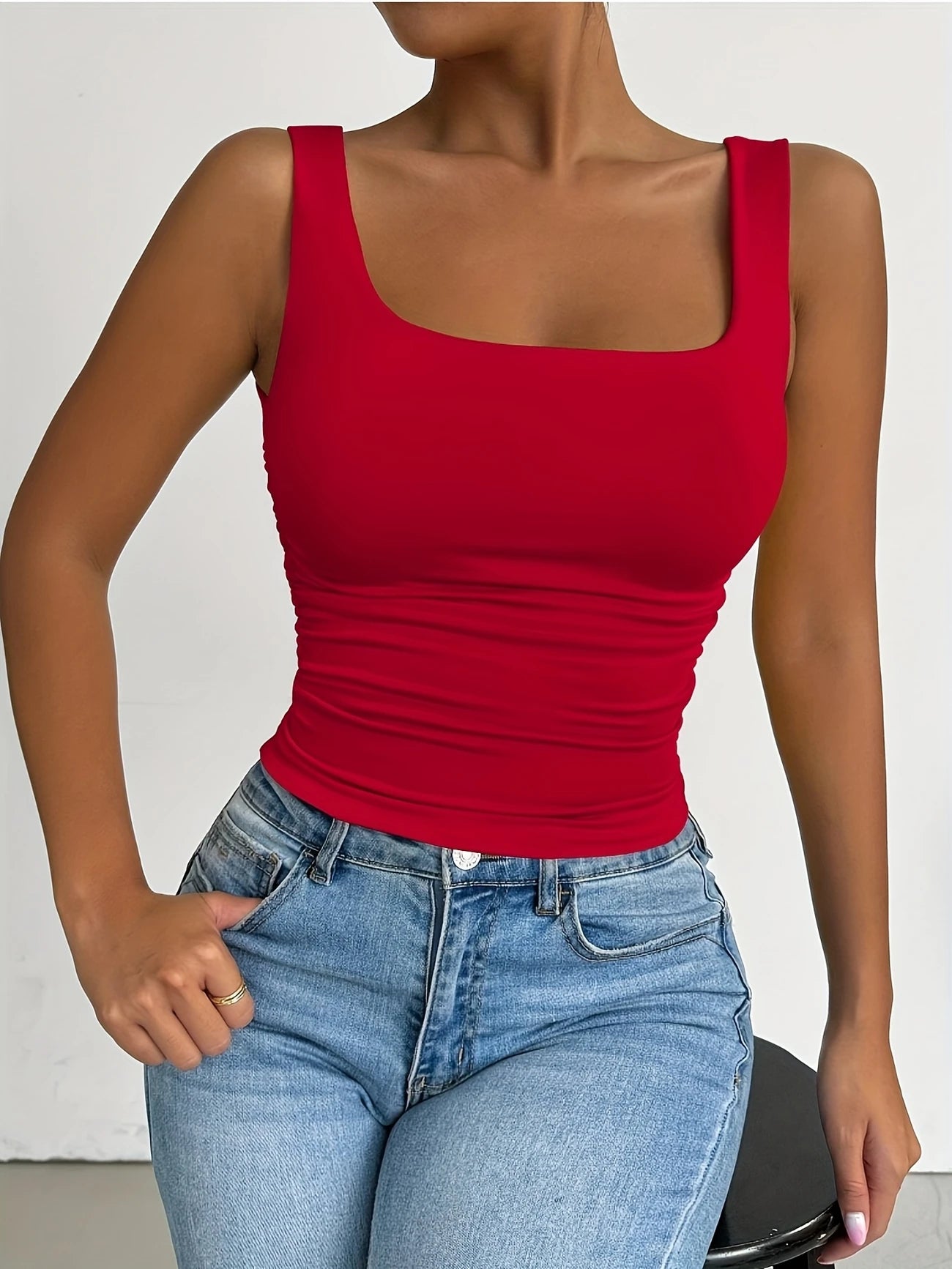 Débardeur Rouge Slim