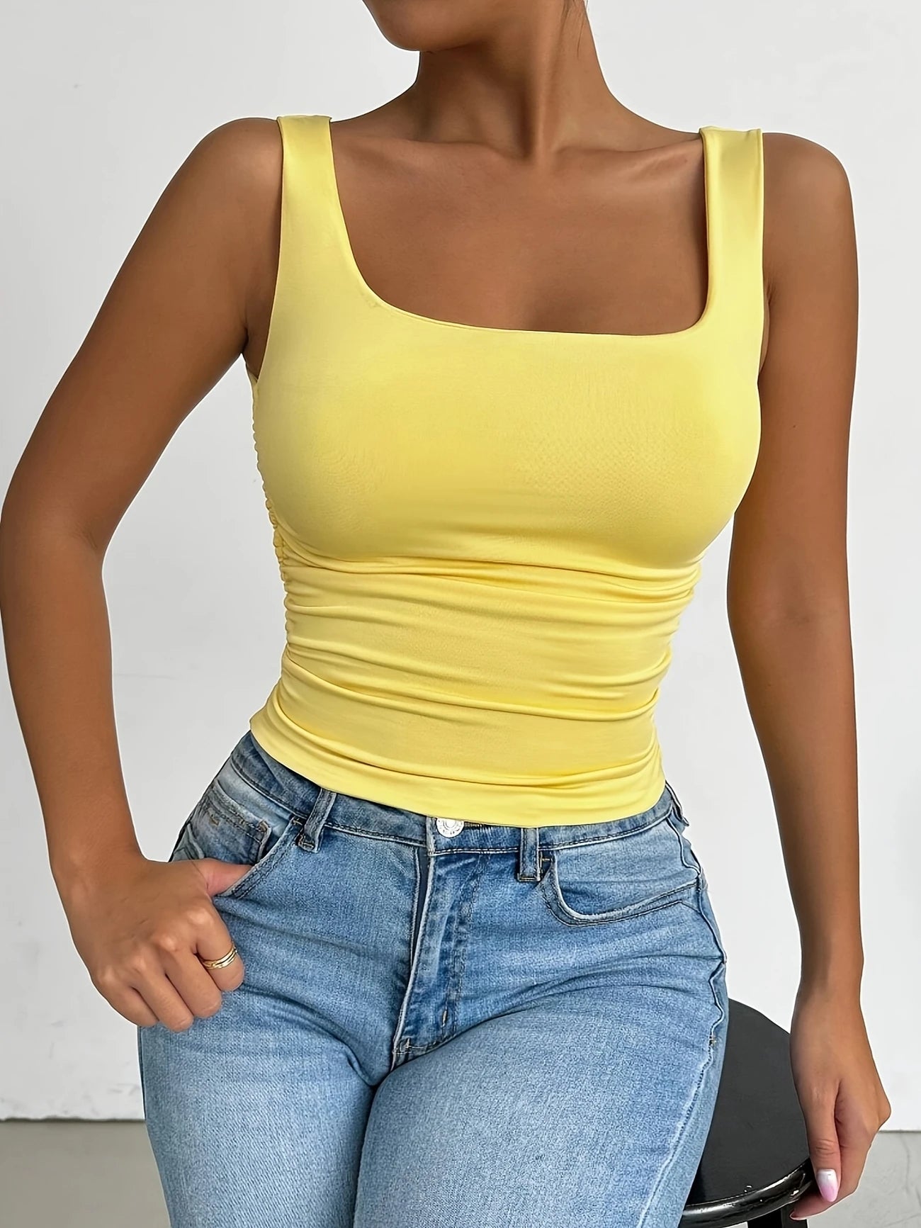 Débardeur Jaune Slim